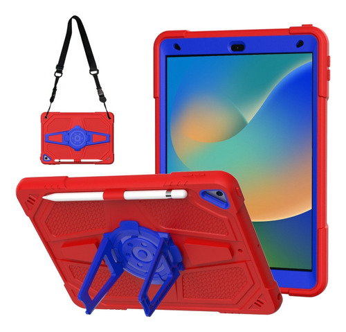 Funda De Ordenador Con Función Atril Roja Y Azul Para iPad 1