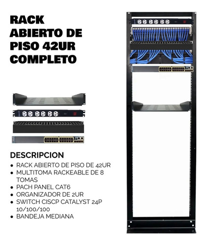 Rack Abierto De Piso De 42ur Armado 