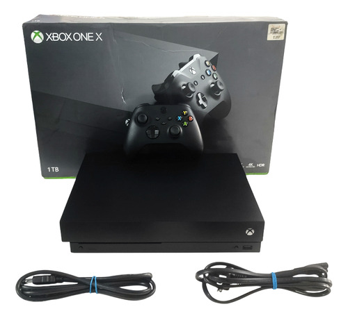 Xbox One X 1tb Con 1 Control Cables Y Juuegos Negro (Reacondicionado)
