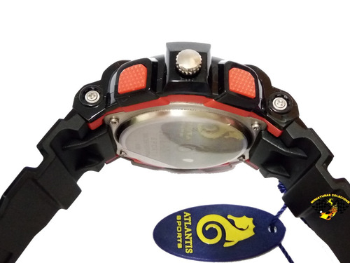Relógio Masculino Atlantis G5553 Vermelho Esportivo Anadigi