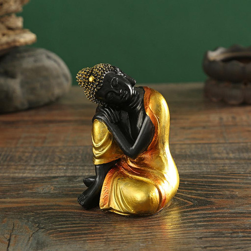2 Estatua De Buda Indio Estatuilla Cara A La Derecha