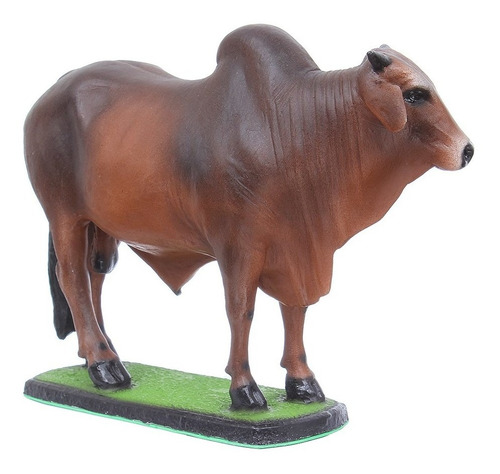 Imagem 2 de 4 de Escultura Touro Sindi Em Resina Home Western Decor 27505