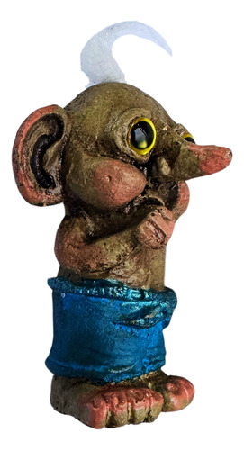 Troll Piki Baby De La Suerte - Troll Elfo Duende Azul Acero