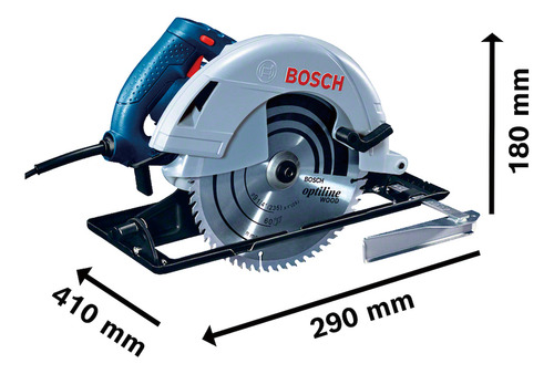 Sierra circular Bosch 9.1/4, 2200 W Gks 235, color azul, voltaje 110 V