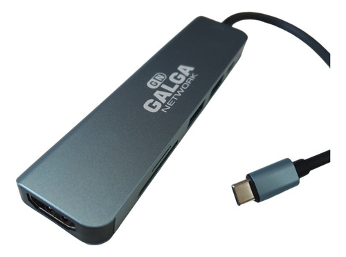 Adaptador Hub Multipuerto 6 En 1 Tipo C Hdmi Mac Pc Android