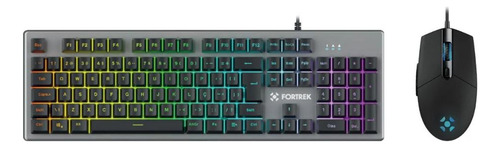 Kit Teclado E Mouse Gamer Fortrek Ranger Raibow Rgb