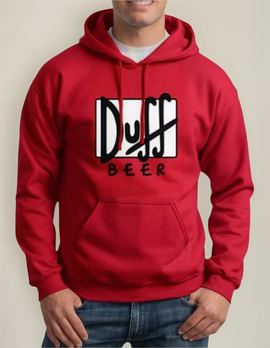 Sudadera Duff Simpson Afelpada Gorro Y Bolsa