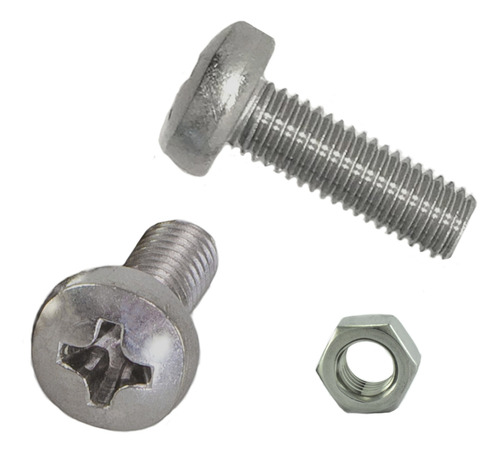 Tornillo M4 X 10mm Inoxidable Ph Con Tuerca (50pzs)