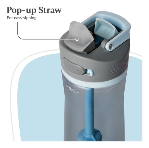 Termo De Plastico Contigo 0.7l Con 2 Filtros -gris