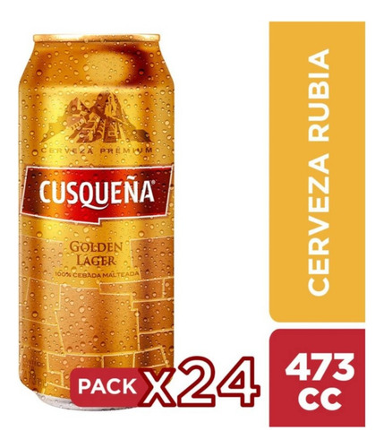 Cerveza Cusqueña Golden Lata 24 Unidades 473 Cc