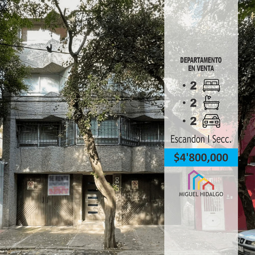 Departamento En Venta En Escandón I Sección.