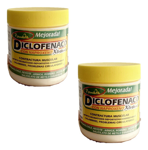 2pza Pomada Con Diclofenaco Y Naproxeno Contractura Muscular Árnica
