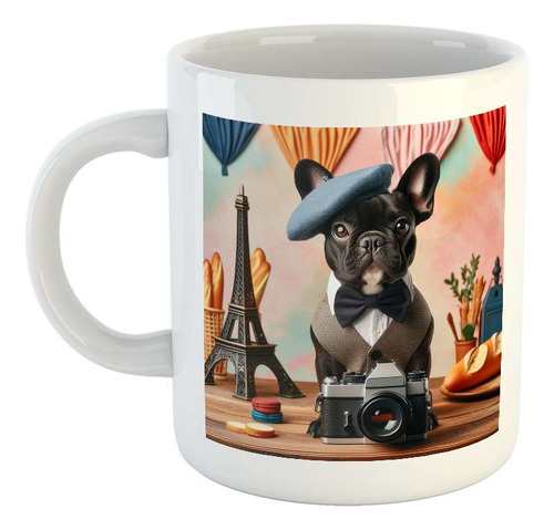 Taza Ceramica Bulldog Frances Camara De Fotos Paris