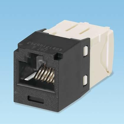 Panduit Mini-com Tx6 plus Giga-channel Cat6 jack, Negro, Caj