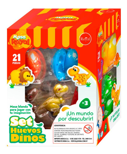 Juego Set De Masa Para Moldear Infantil Royal Huevos Dino