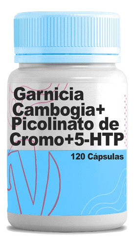 Garcinia Cambogia + Picolinato De Cromo + 5-htp - 120 Caps Sabor Sem Sabor