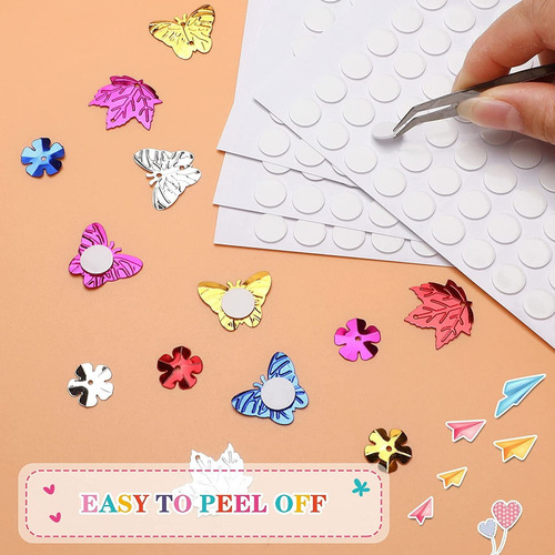 1500 Pcs Pegatinas Adhesivas De Doble Cara Para Globos 10mm
