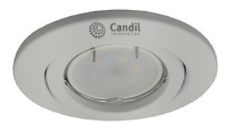 Imagen 2 de 6 de Pack 10 Spot Embutir Blanco Con Zocalo Gu10 + Lampara Dicroica Led Gu10 7w Dimerizable Marca: Candil