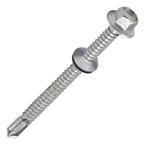 Tornillo Hexa Mecha 14 X 2 1/2 Techo Chapa Perfil X 100 Unid