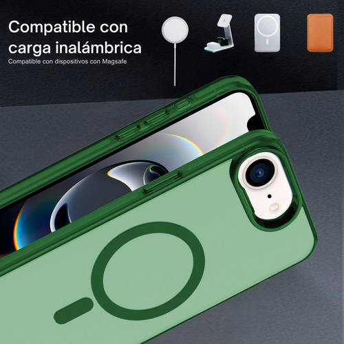 Funda Case Deluxe Para iPhone 16e Compatible Con Magsafe Verde