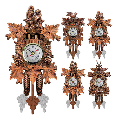 Reloj De Cuco De Madera Vintage Para Colgar En La Pared, De