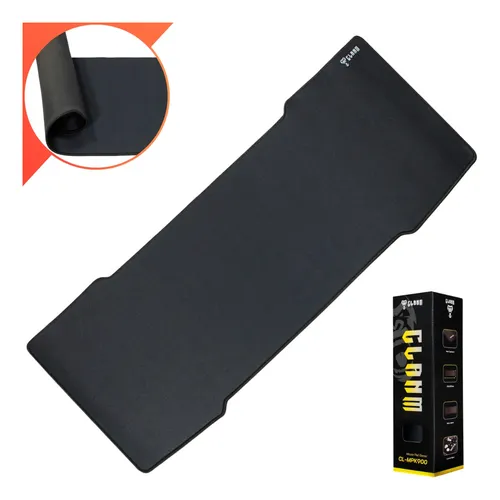 comprar Mousepad Clanm Alta Qualidade Para Teclado Gamer Mouse Preto