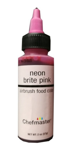 Colorante Neon Liquido Rosado Pink 2 Onzas 60 Ml Chefmaster