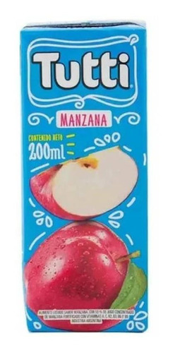Jugo Tutti Manzana 200cc Pack Por 18 Unidades