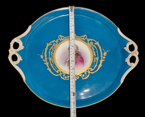 Antigua Bandeja/plato En Porcelana Francesa Luis Xvi Sevres (Usado)