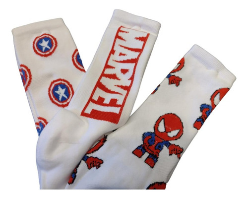 Paquete De 3 Pares De Calcetas Spiderman