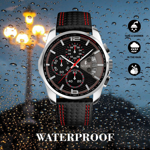 Imagen 4 de 10 de Reloj Hombre Seger 9106 Original Eeuu Elegante Casual Lujoso