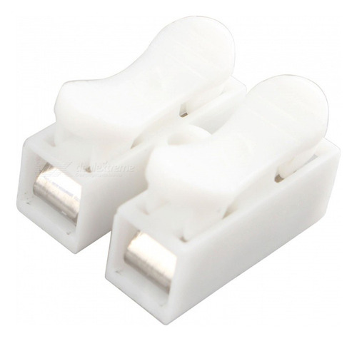 Conector De Fio Led Sem Solda - 2 Vias 1.000 Unidades Cor Branco
