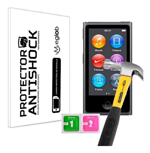 Imagen 3 de 3 de Lamina Protector Pantalla Antishock Apple iPod Nano 7