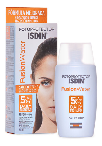 Fotoprotector Isdin Fusion Water 50+ Fluido 50ml Openfarma