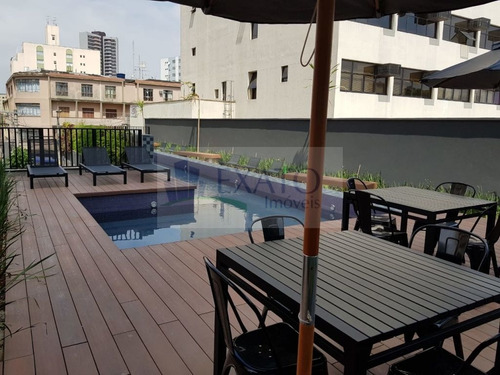 Imagem 10 de 14 de Apartamento Com 30m², Silencioso E Ensolarado, Próximo Ao Shopping Morumbi. - Em40025