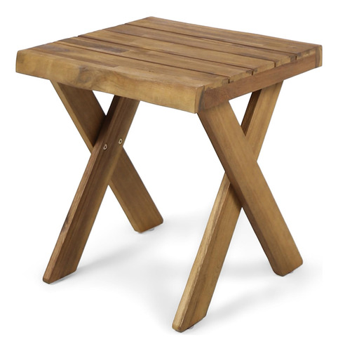 Irene Outdoor Acacia Wood Side Table, Teak