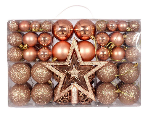 L Juego De 101 Adornos De Bolas Navideñas Para Decoración