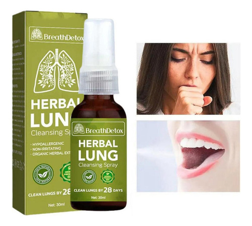 2 Breathdetox Spray Limpiador Pulmonar A Base De Hierbas