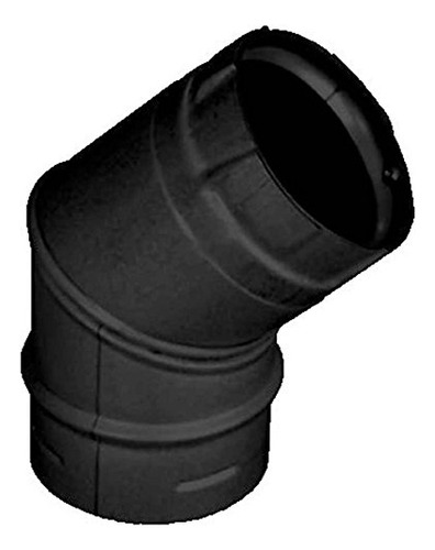 Codo Pelletvent Pro Negro De 45 Grados De 3 Pulgadas, 3pvp-e