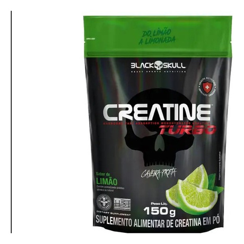 Creatine Turbo Refil Black Skull 150g Uva, Laranja E Limão