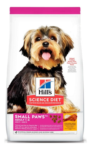 Alimento Hill's Science Diet Adult Small Paws para perro adulto de raza mini y pequeña sabor pollo en bolsa de 7kg