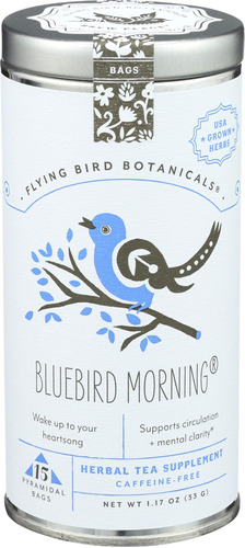 Flying Bird Botanicals Te De La Manana Bluebird 15 Ct