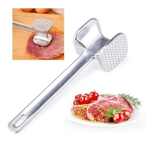Imagen 2 de 2 de Martillo Aluminio Ablandador Carne Herramientas Chef