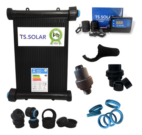 Kit 5 Placas 2mt - Aquecedor Solar Piscinas - Completo F