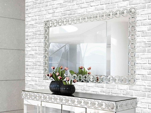 Imagen 4 de 7 de Papel Tapiz Ladrillos Blanco Adhesivo 45cm X 10 Mt 3d Mayore