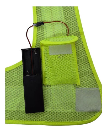 Chaleco De Alta Visibilidad Neon Con Luces Led Amarillo Neon Unitalla