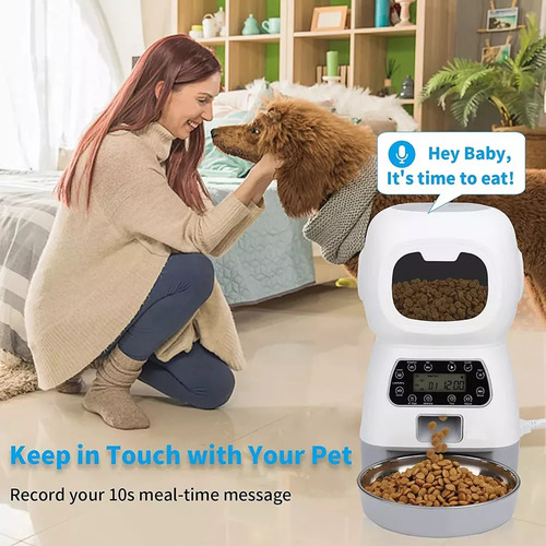 Alimentador Automático Elf Pet Feeder De 3,5 L Alimentação M