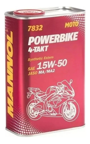 Aceite Lubricante Mannol Moto Powerbike 15w50 Semi-sintético