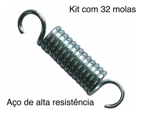 Kit Com 32 Molas Para Jump Profissional De 9 Cm Feita Em Aço