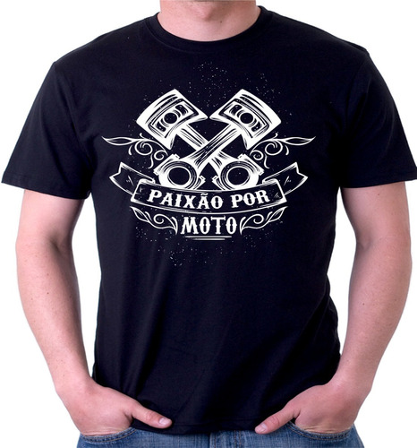 Camiseta Camisa Motociclista Estradeiro Paixão Por Moto
